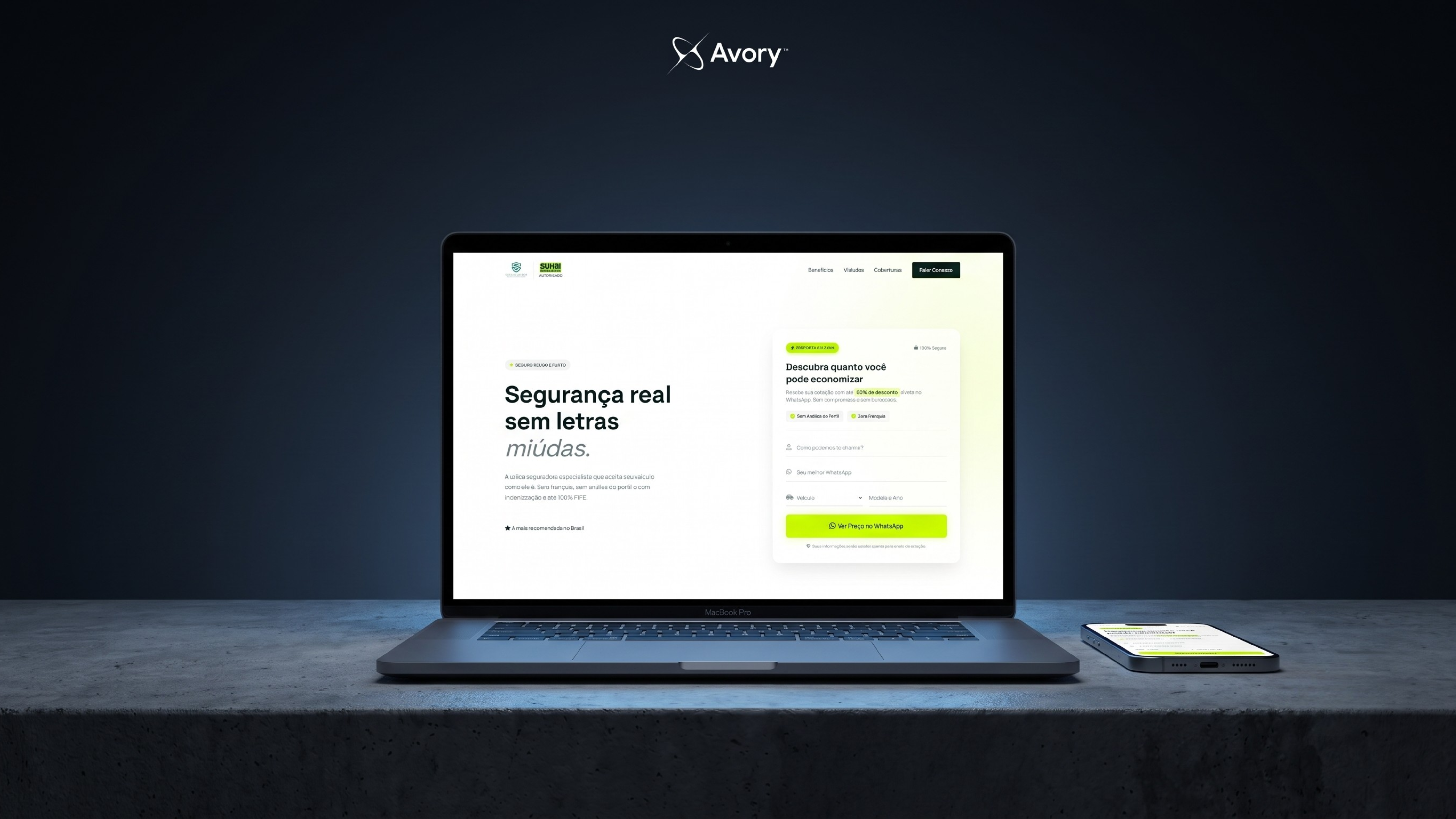 Suhai Seguradora — projeto Avory
